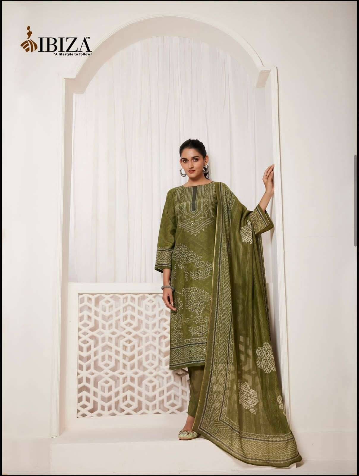 HANAR By IBIZA 15740 To 15743 Series Beautiful Festive Suits Stylish Colorful Fancy Casual Wear PURE SIMAR  MUSLIN Digital Print Dresses At Wholesale Price